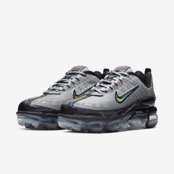 Nike Air VaporMax 360 - Női Utcai Cipő - Metal Titán/Metal Sötét Szürke/Fekete/Narancssárga